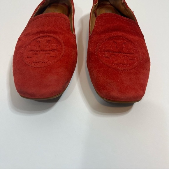 Tory Burch Leigh Loafers Tomato Red Size 6 - Picture 4 of 11